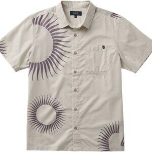 Roark Men's Gonzo Woven Short-Sleeve Shirt Shark Sun Rays